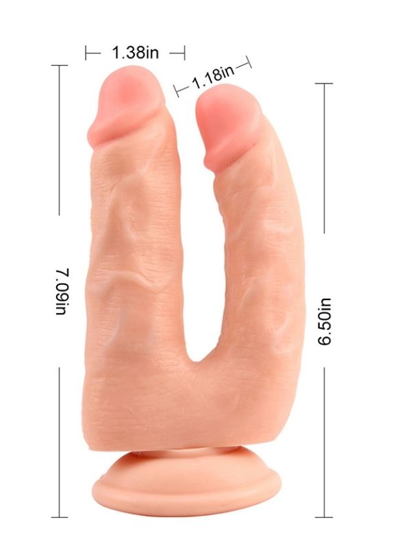 Bromeo Çiftli Kıkırdaklı Gerçekçi Dildo - Görsel 4