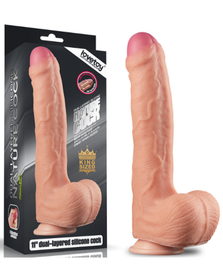 Censan 11 İnç Dual Layer Platinum Silicone Cock