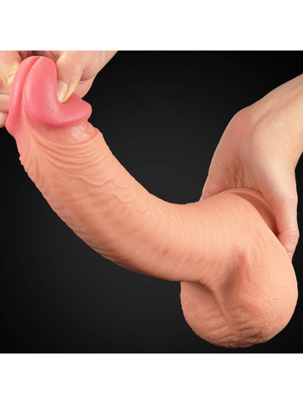 Censan 12 İnç Dual Layered Platinum Silicone Cock Dildo - Görsel 3