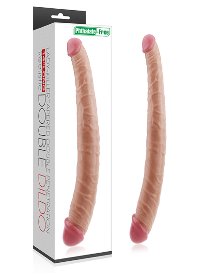 Censan 14 İnç King Size Realistic Ladykiller Tapered Double Penetration