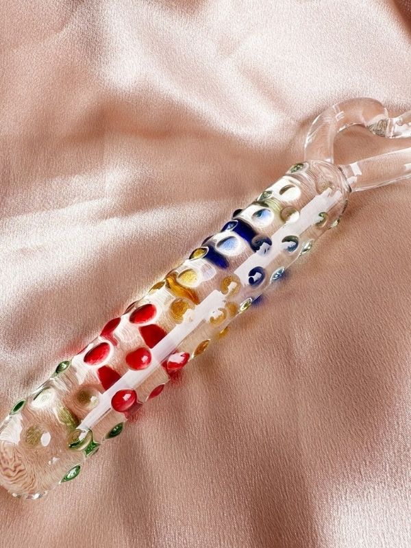 CENSAN 19cm Tırtıklı Yüzeyli Renli Anal ve Vajinal Dildo - Görsel 2