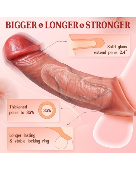 Censan 22 cm Ten Rengi Penis Kılıfı – Gerçekçi Dokulu Uzatıcı