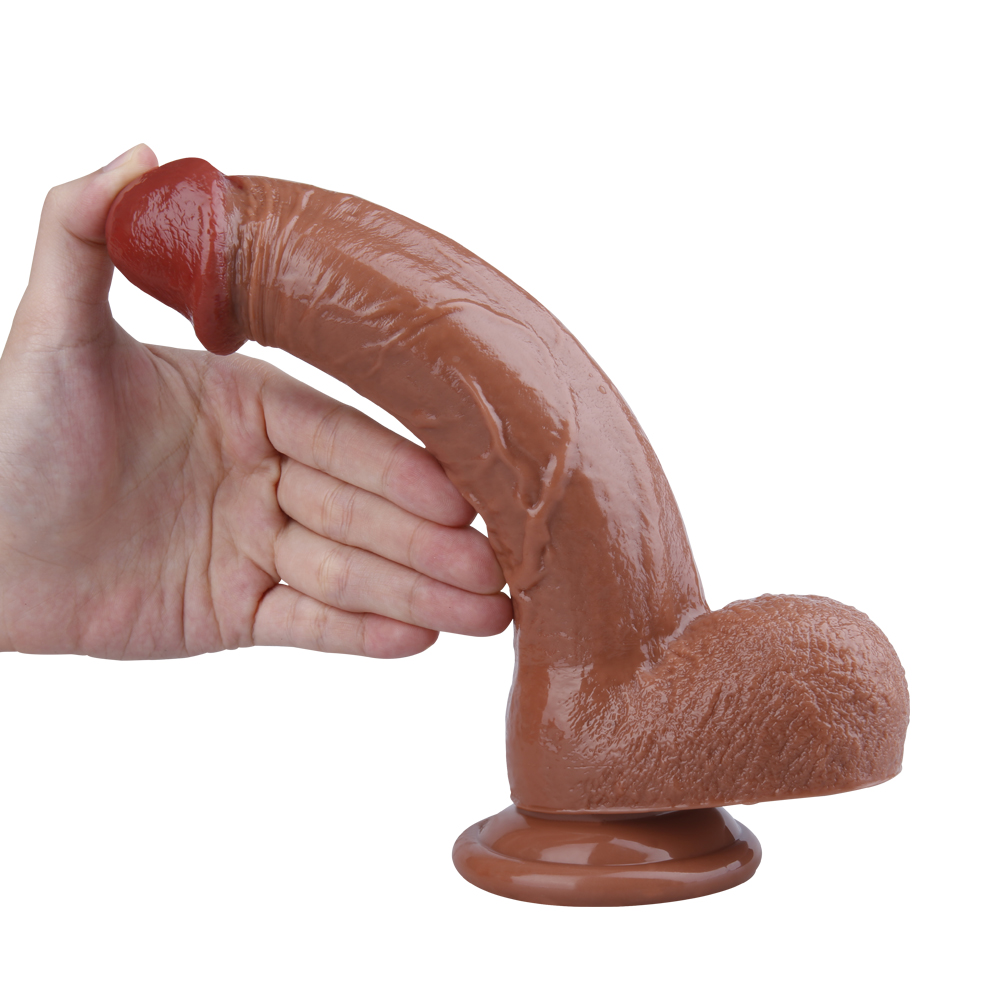 Censan 23CM Kahverengi Gerçekçi Dildo Penis - Görsel 3