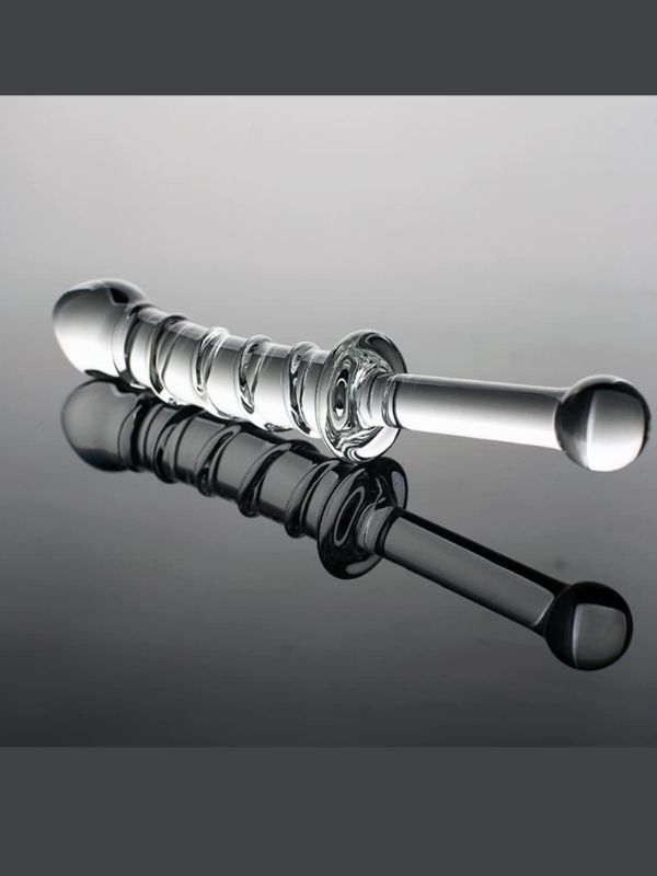 CENSAN 23cm Tırtıklı Cam Dildo - Görsel 2