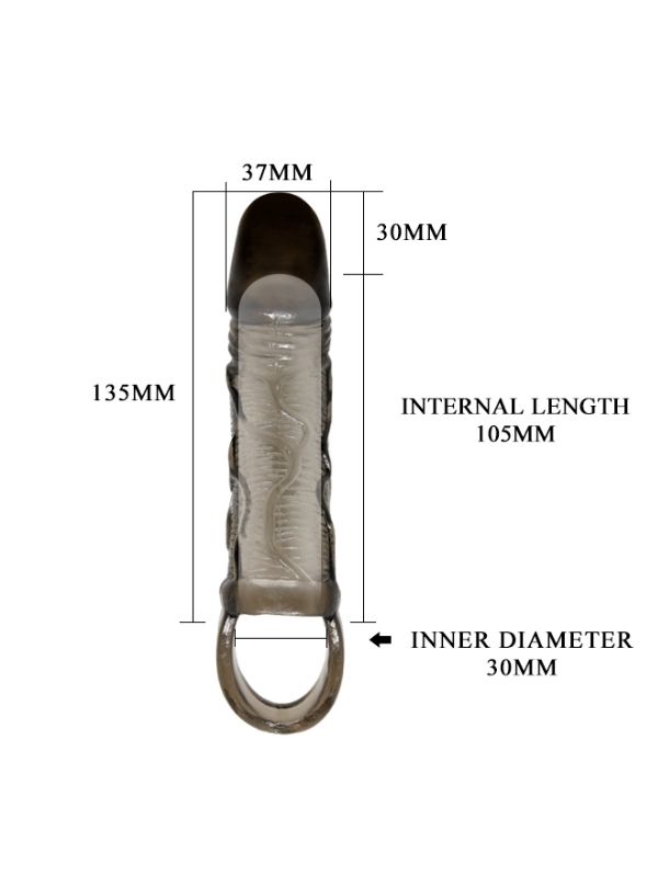 Censan 3 cm Dolgulu Penis Kılıfı Zenci - Görsel 5