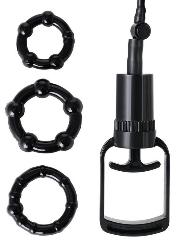 Censan 3 halkalı Penis Pompası PVC Şeffaf 20,5 cm - Görsel 4