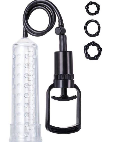 Censan 3 halkalı penis pompası TPE transparan 23,5 cm
