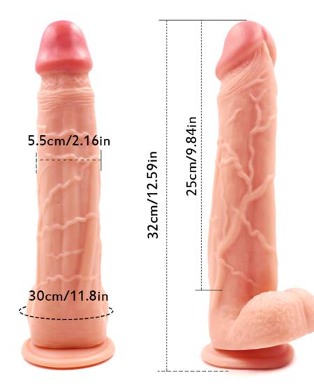 Censan 32CM Süper Realistik Gerçekçi Dildo