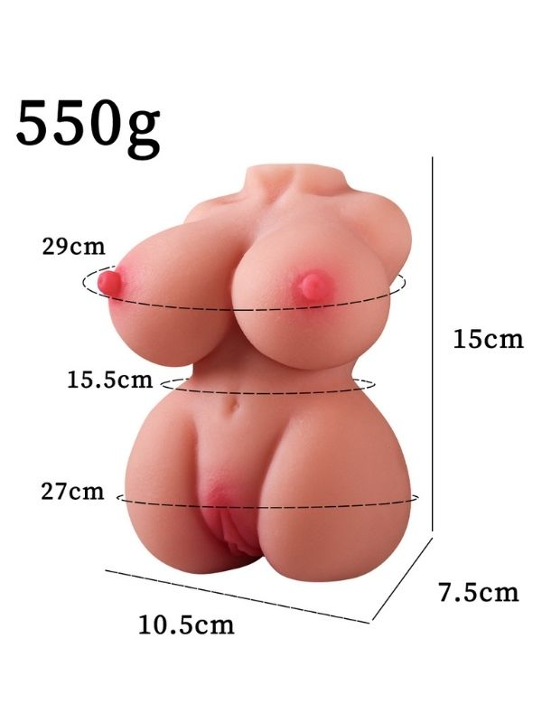 Censan 550 Gr Göğüslü Gerçekçi Vajina Mastürbatör - Görsel 2