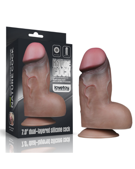 Censan 7.0 İnç Dual Layered Platinum Silicone Cock