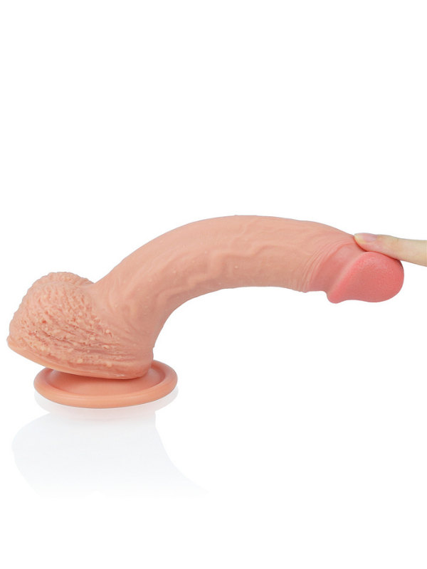 Censan 8.5 İnç Dual layered Platinum Silicone Cock Ten Dildo - Görsel 3