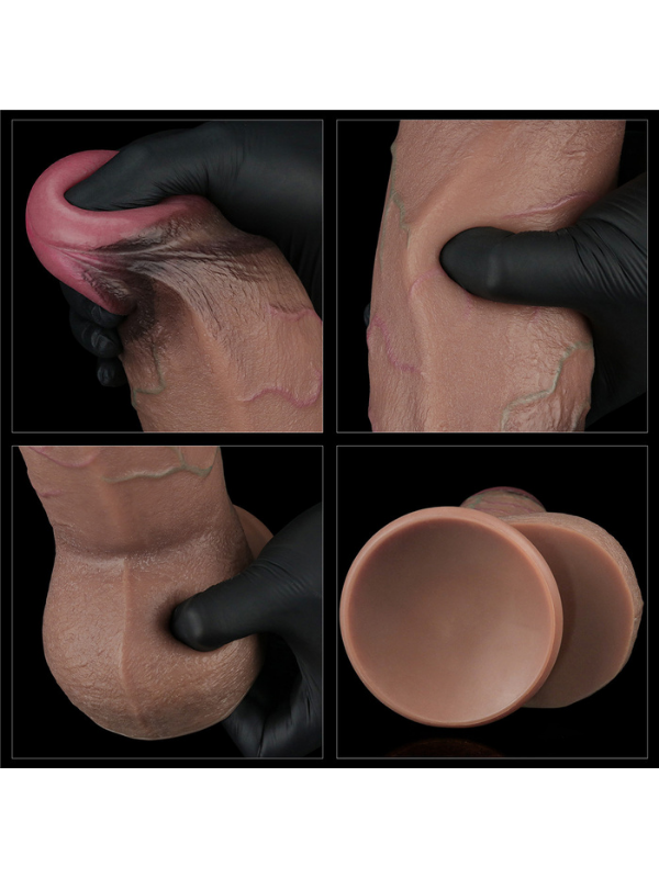 Censan 9.5 İnç Dual Layered Silicone Cock XXL - Görsel 5
