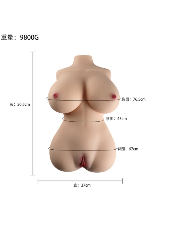 Censan 9.8KG Ağırlığında Emiş Özellikli Ultra Realistik Yarım Vücut Mastürbatör - Görsel 5