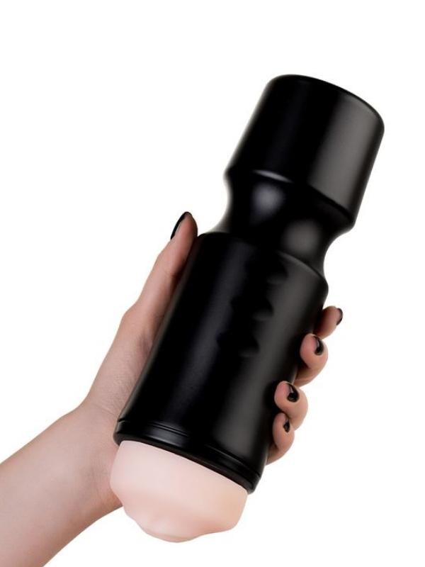 Censan Ağız Oral Mastürbator TPE Siyah 24 cm - Görsel 5
