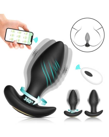 Censan Big Boat Anchor Swing – Telefon Kontrollü Titreşimli Anal Plug (Siyah)