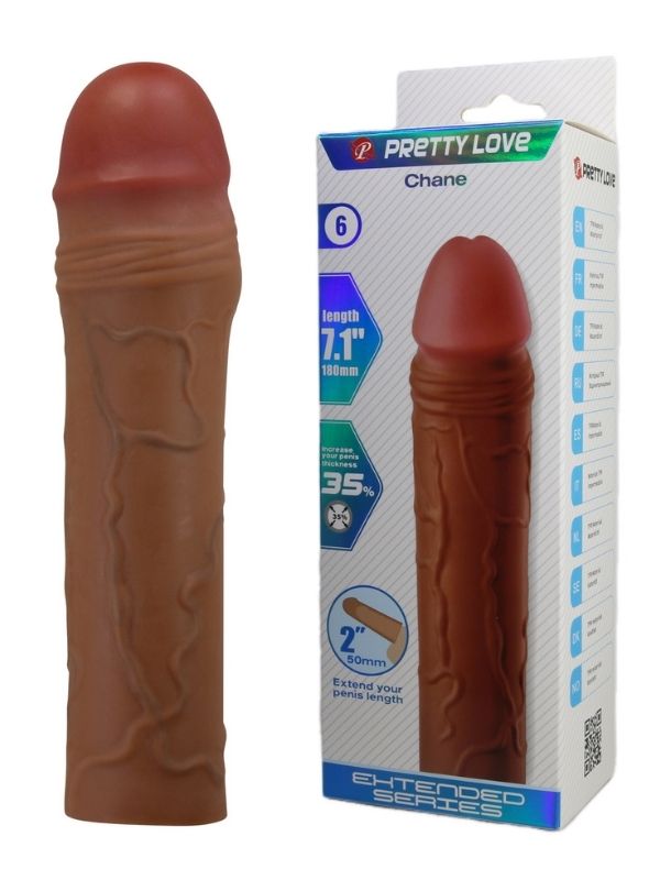 Censan Chane Gerçek Hissiyatlı Uzatıcı Penis Kılıfı Brown - Görsel 2