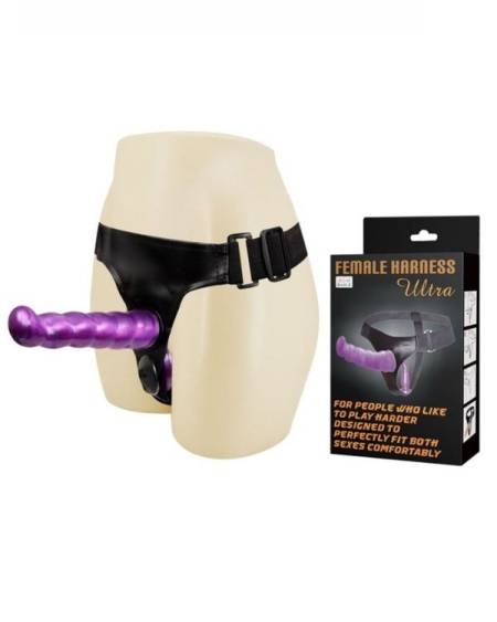 CENSAN Çift Girişli Straplon Belden Bağlamalı Dildo