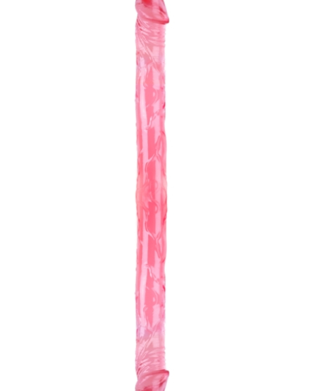 Censan Çift Taraflı Esnek Dildo 34 cm – Gerçekçi Dokulu Kırmızı Renk