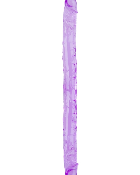 Censan Çift Taraflı Esnek Dildo 34 cm – Gerçekçi Dokulu Mor Renk