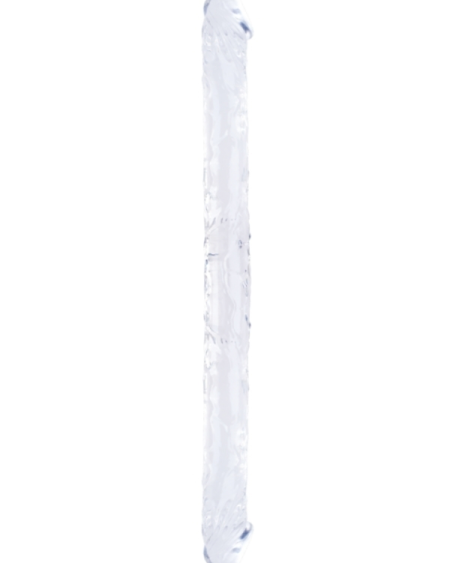 Censan Çift Taraflı Esnek Dildo 34 cm – Gerçekçi Dokulu Şeffaf Renk