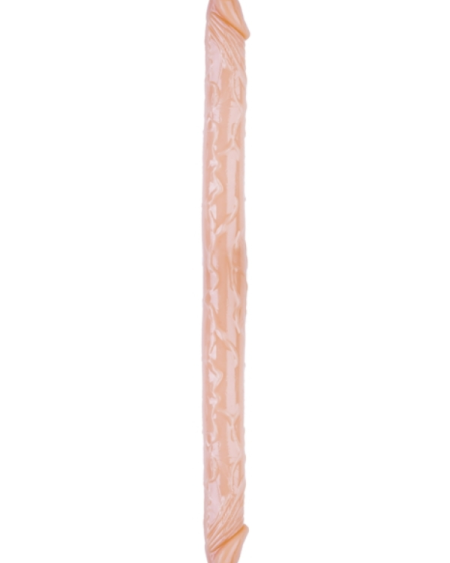 Censan Çift Taraflı Esnek Dildo 34 cm – Gerçekçi Dokulu ten Renk