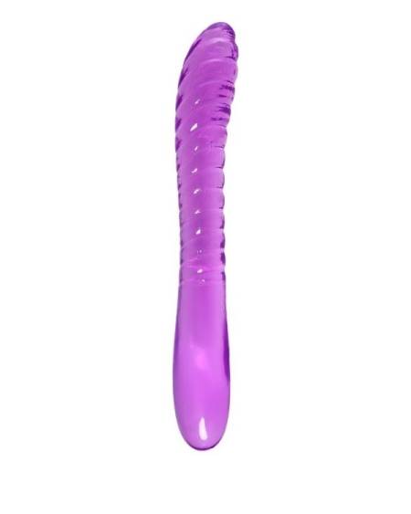 CENSAN Çift Taraflı Jel Dildo Frica, TPE, mor, 23 cm