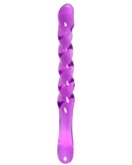 Censan Çift taraflı Jel Dildo Tanza, TPE, mor, 27,5 cm