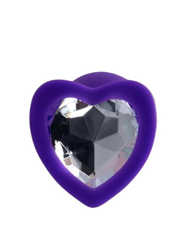 Censan Diamond Heart Anal Plug Mor 7 cm 18 g - Görsel 2