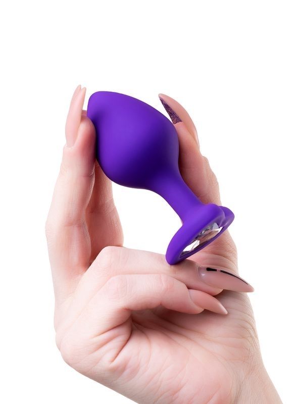 Censan Diamond Heart Anal Plug Mor 8 cm - Görsel 5