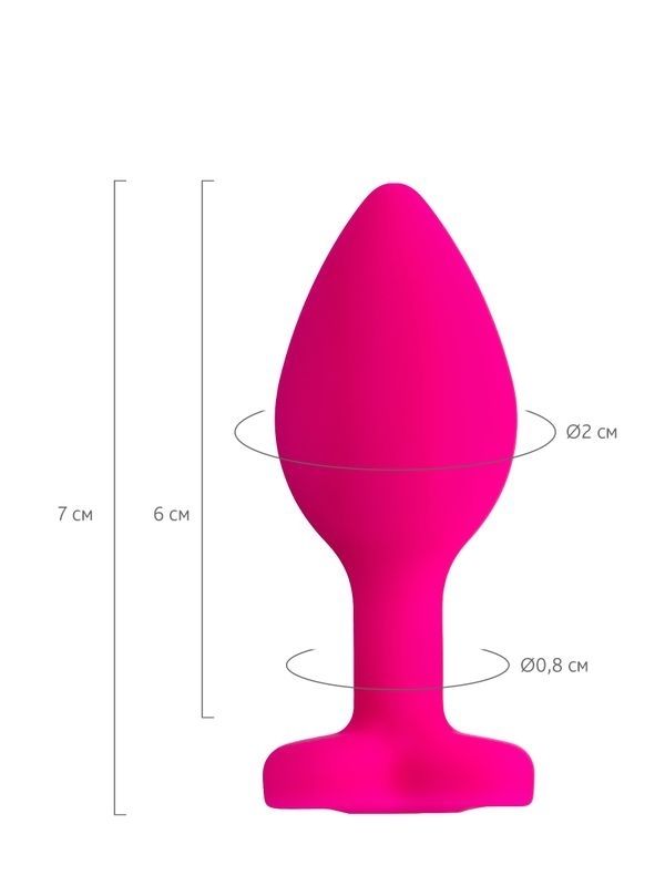 Censan Diamond Heart Anal Plug Pembe 7 cm 18 g - Görsel 4