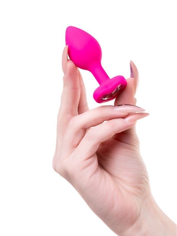 Censan Diamond Heart Anal Plug Pembe 7 cm 18 g - Görsel 5