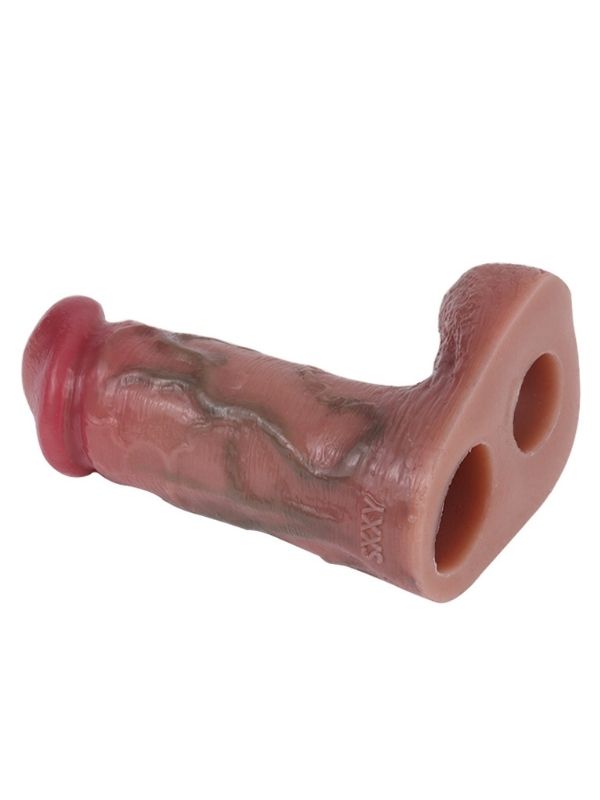 Censan Dolgulu Testis Geçmeli Ucu Açık Penis Kılıfı Model no: S8102 - Görsel 4