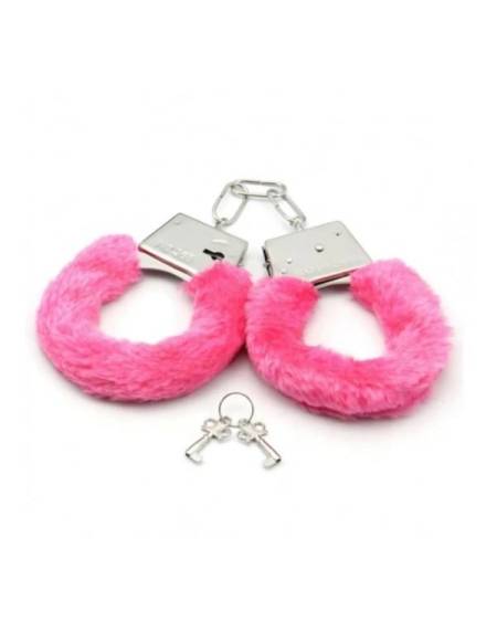 Censan Fetiş Fantezi Pembe Peluşlu Metal Kelepçe