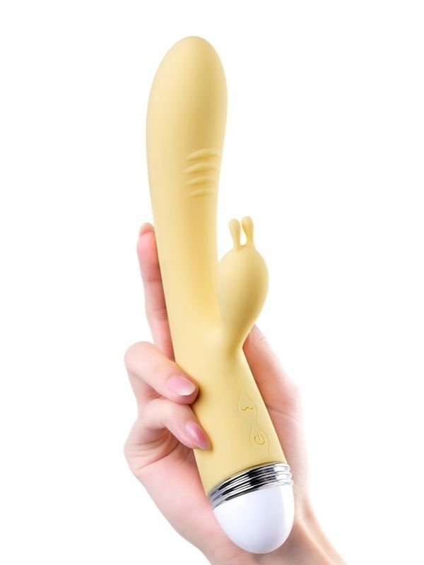 Censan Flovetta Aster Klitoral Uyarıcı Vibratör Silikon Sarı 22 cm - Görsel 3