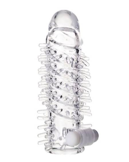 Censan Fril Titreşimli Şeffaf Penis Kılıfı