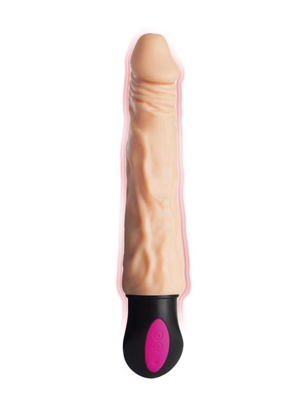 Censan Isıtmalı Realistik Vibratörü TPE Ten 25 cm - Görsel 2