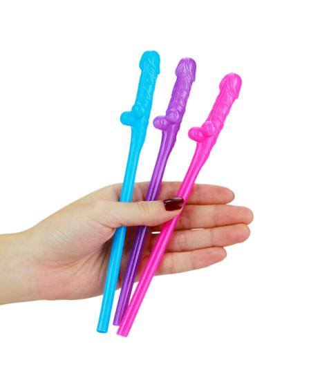 Censan Jokes & Parties Original Willy Straws – Pack of 9 Dildo Pipet