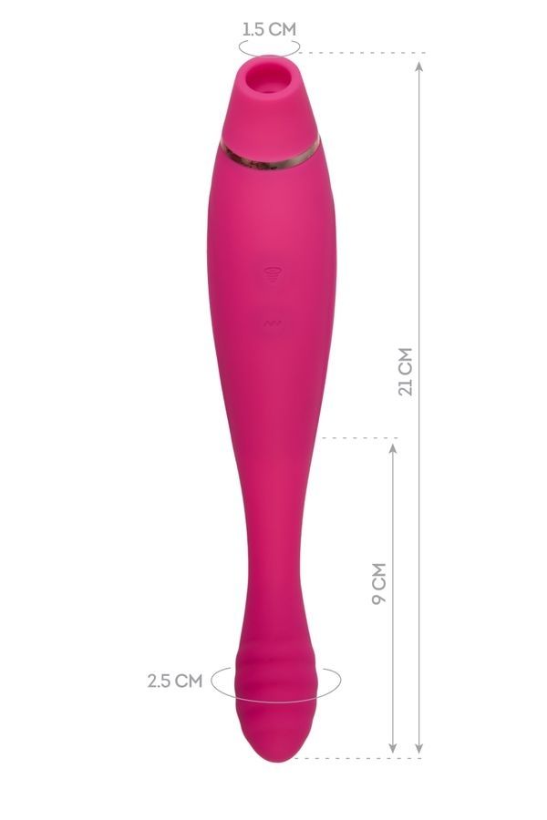 Censan Jos Danvi Vakumlu ve Titreşimli Pembe Vibratör - Görsel 2