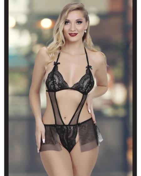 Censan Kadın Siyah Seksi Fantezi Özel Tasarım Etekli Fantezi Babydoll