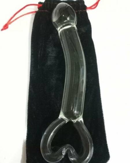 CENSAN Kalp Detaylı Cam Dildo