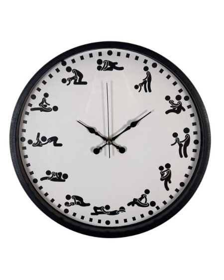 Censan Kamasutra Temalı (Pozizyonlu) Duvar Saati Siyah