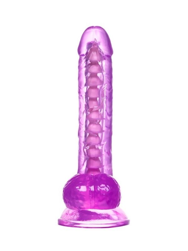 Censan Kıkırdaklı Jel Dildo Celiam, TPE, mor, 20,5 cm - Görsel 2