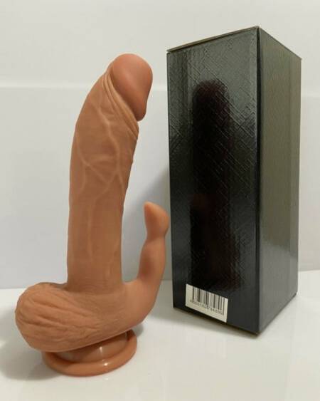 CENSAN Kılitoris Uyarımlı Çift Katmanlı Premium Dildo