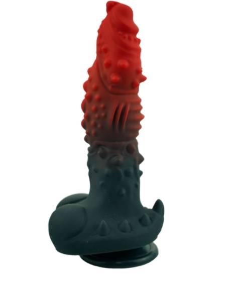 Censan Kırmızı Siyah Canavar Dildo Model 1