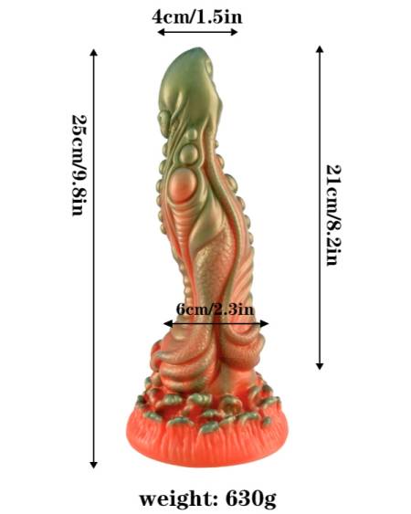 Censan Kırmızı Yeşil Canavar Dildo Model 5