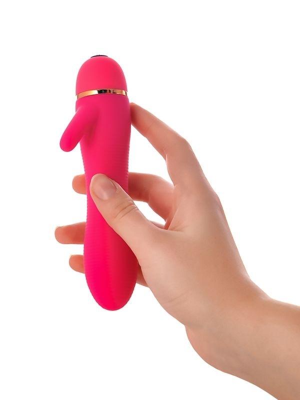 Censan Klitoral Uyarıcılı 20 Modlu Vibratör Silikon Pembe 15 cm - Görsel 4