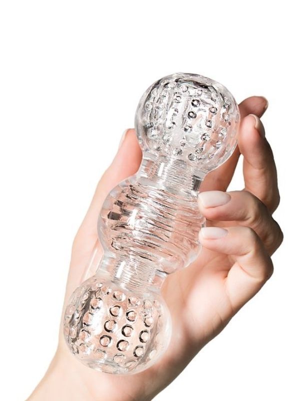 Censan Lingam Masturbator Rashmi, TPE, Şeffaf, 15,5 cm - Görsel 4