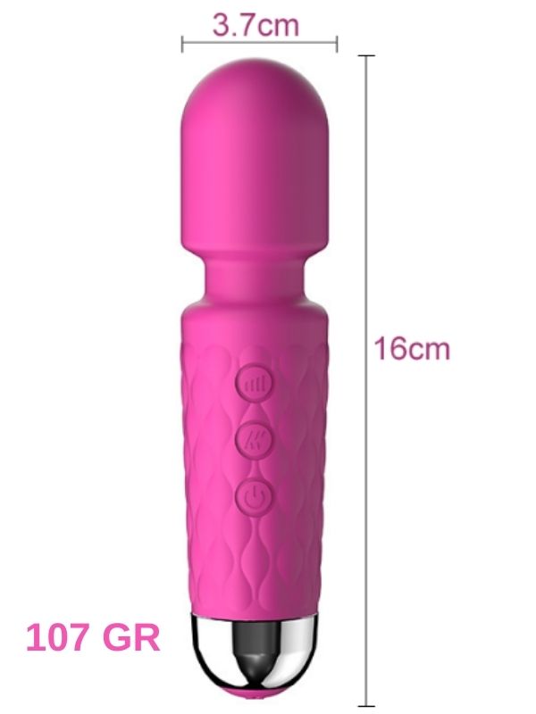 Censan Mini Wand Massager Şarjlı Vibratör - Pembe - Görsel 2
