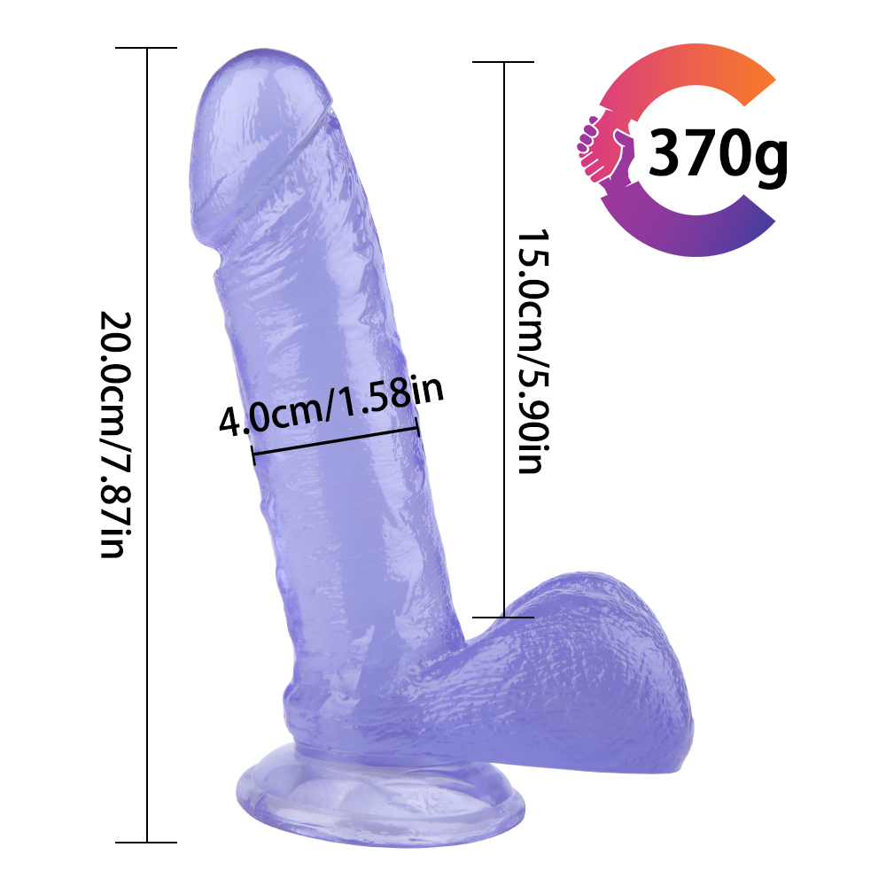 Censan Mor Renk Jel Dildo - Görsel 2