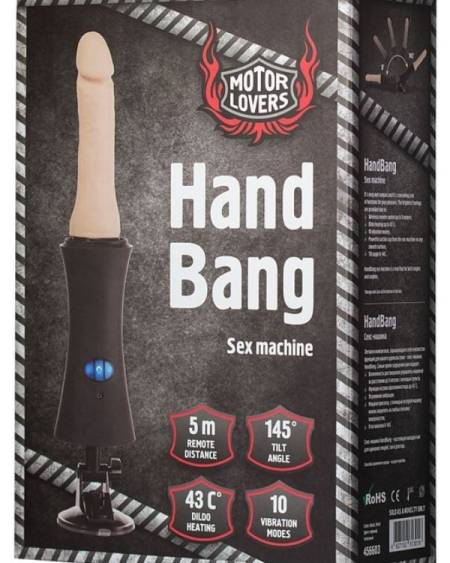 Censan MotorLovers HandBang Uzaktan Kumandalı Şarjlı Isıtmalı Seks Makinesi Siyah